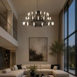 AXIS Sculptural LED Pendant Light Black Or White - White