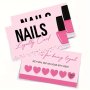 Msokay 50pcs Nail Salon Loyalty Cards - Hypoallergenic Press-On Nail Accessories & Aftercare Oil Perfect For Manicurists & Pedicures