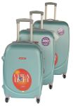 3 Piece Lightweight Luggage Set - Dark-green