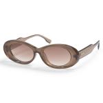 Light Brown Oval Frame Sunglasses