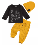 Black And Yellow Fox 3PSC Tracksuit