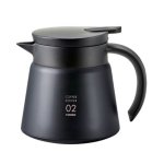 Hario V60 Range Server 02 Stainless Steel - Black 600ML