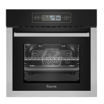 Ferre 60CM 11 Function Electric Under Counter Eye Level Oven - Black Glass