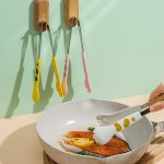 1PC Cat Paw Shape Food Tongs Cute Cartoon Meal Tongs Stainless Steel Barbecue Tongs Sandwich Baking Clip Ice Cube Clips Sugar To