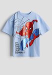 Printed T-Shirt - Light Blue Spider-man