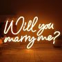 Sylhome Will You Marry Me ? LED Neon Light Sign Hanging Proposal Wedding Party Wall Sign Decor Engagement Valentines Day Girlfriend Bridal Shower Gift