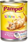 Pampers Pamper Chicken & Barley Flavoured Kitten Cat Food Can 400G