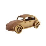 3D Wooden Model Vw Beetle