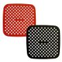 Reusable Non-stick Air Fryer Liners - Black Red