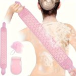 3PCS SET Bath Exfoliating Set Bath Ball Bath Glove Exfoliating Bath Washcloth Towel Back Scrubber For Shower For Spa Massage And