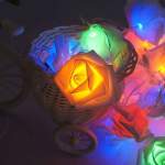 Multi Colored White Rose Fairy Lights