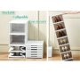 Solid Wood Collapsible Shoe Stand White 6 Shelves