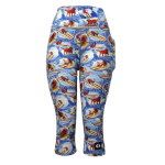 High Waist Funky 3 4 Leggings - Spca El Surfer Dogs - Ladies L - 36