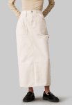 Calvin Klein Maxi Skirt Cargo Pockets - Denim Light