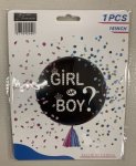 Girl Or Boy Big Black Balloon