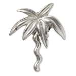 Silver Trippy Palm Tree Jibbitz - Multi Osfa