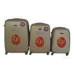 Smte- 360 Lightweight Quad Wheel Quality Travel WARE-3 Piece Luggage Set White With Keychain