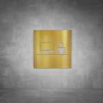 Office Sign D05 - Brushed Brass