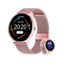 Toxiya Smart Watch For Men Magnetic Stainless Steel Band - Pink