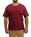 Mens Plain Vneck Tee - 10XL Burgandy