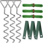 9PIECE Spiral Tree Stake Kit Tree Stakes And Supports Tree Straighteningset