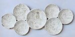 Metal White Hanging 7 Plates Bird Design