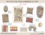 Cot Duvet Bedding Rusty Dusty Pink Vintage Blommekind Full Print