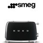 Smeg 50S Style Black Retro 2 Slice Toaster TSF01BLSA