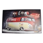 Automotive Art Board Vintage Coca-cola Vw Bus