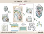 Cot Duvet Bedding Owl Rainbow Eucalyptus Owl Set