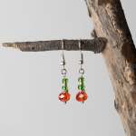Christmas Minimalist Earrings With Glass Beads And Cubic Zirconia Assorted - Christmas Baubles