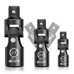 Boen Universal Joint Socket Adapter Set 3-PIECE Ball Spring Design 1 2" 3 8" And 1 4" U-joint Drive Chrome Vanadium Steel Univer