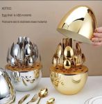 Zs - Egg Shaped Cutlery Set 24PCS - Silver