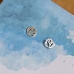 Sterling Silver Protea Stud Earrings