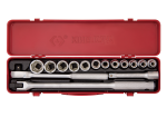 Socket Set 15PC 1 2" 8-27MM 6PT