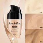30ML 1.01OZ Three-color Moisturizing Concealer Natural Makeup Liquid Foundation With Pump Head Easy Using Plant Squalane