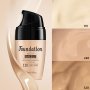 30ml/1.01oz Three-color Moisturizing Concealer Natural Makeup Liquid Foundation With Pump Head Easy Using Plant Squalane