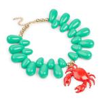 Red Crab Pendant Chain Necklace