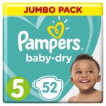 Pampers Baby Dry Jumbo Pack 52 Nappies Size 5