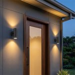 Paulie Black Up And Down Outdoor Wall Light IP54