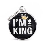 Myfamily Charms I'm The King Small Pet Id Tag Waggs Online Pet Shop