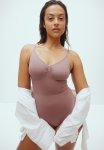 Stretchy & Sculpting Firm Shape Thong Body - Dark Dusty Pink
