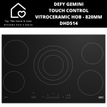 Defy Gemini Touch Control Vitroceramic Hob - 80CM DHD514