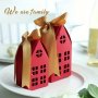 10pcs Christmas House Shape Candy Box Kraft Paper Wedding Favor Boxes Gift Bags DIY Cookie Packaging Boxes Birthday Party Decoration Cheapest Items Available Small