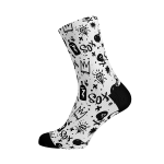 Sox Footwear – Doodle White Socks