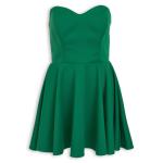 Emerald Bustier Skater Dress