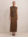 Aurora 2 In 1 Slip Midi Dress - 18 Dark Olive