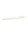 Kids Gold Love Bow & Heart Stud Earrings 6-PACK