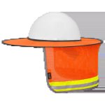 Pioneer Orange Sun Protector For Hard Hat