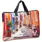 Pre-printed Sample Cloud Neoprene Laptop Sleeve With Handles 15 -16 Inch - Black